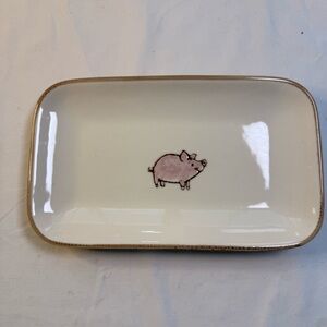 Adorable Pig Design Ceramic Tray